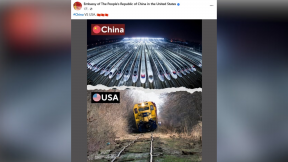 中國大使館PO圖嗆美「落後」！ 網譏：真以為自己超英趕美了