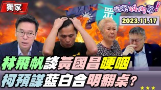 【狠狠抖內幕】柯文哲演戲痛哭催票NG38次？民眾黨預謀明早翻供藍白合？國民黨不分區有標價的？黃國昌不做小綠當小藍小紅？林飛帆爆習近平布局藍白合？Live直播2023.11.17